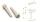 String pin for steel string guitar (1 piece)