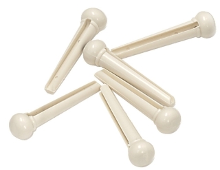 String Pin Bridgepin F&S Set for Steel String Guitars (6 in Box) Black or white