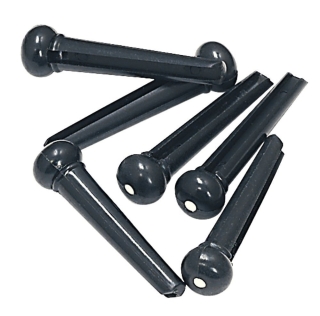 String Pin Bridgepin F&S Set with Point for Steel String Guitar (6 in box) Black or white