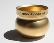 Brand Booster for baritone / trombone / tenor horn mouthpieces in gold matt