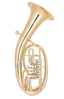 Miraphone Bb tenor horn, 4 valves, model 47 WL4 1100 Loimayr, gold brass, wide pattern