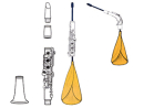 Reka cleaning set for clarinet and S-bow saxophone