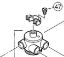 ETUDE stop valve screw steel for children rotary valve tenor horn EST-125 (1 piece)