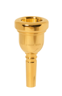 Breslmair mouthpiece for tenor trombone 24k gold plated
