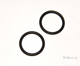 O-Ring TUBA  (Zug-Anschlagring) schwarz / SCHWERE UNTERDECKEL B&S CHALLENGER Trompete (2 Stück)