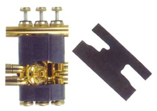 Handguard for Perinet trumpet, leather black, velcro fastener