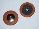 Single pad leather brown with metal reso. for saxophone