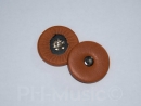Single pad leather brown with metal reso. for saxophone