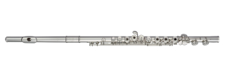 Miyazawa PB-402-REH transverse flute ring keys, partial Brögger model, body 925 sterling silver, with B-foot