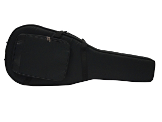 LENZ Etui für Westerngitarre, Polyform, mit Rucksackgarnitur, Farbe: schwarz