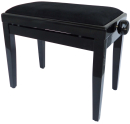 Piano bench KB40RW / matt rosewood, height adjustable Piano Black with Black Verlour Cover KB-201PB-VBK
