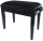 Piano bench KB40RW / matt rosewood, height adjustable Piano Black with Black Verlour Cover KB-201PB-VBK