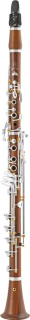 F.A.Uebel Boehm-A-Basset Clarinet Model Zenit, Mopane wood, gilded pillars