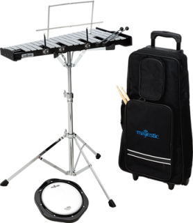 MAJESTIC MJAK32PC Chimes & Practice Pad Kit, 8", Stand, Trolley