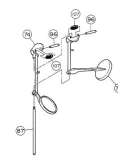 Yamaha Klappen-Rolle für C-/Es-Klappe für YAS-23/25