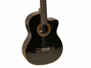 MERIDA DC-15BKCEH Konzertgitarre 4/4, Serie TRAJAN, schwarz gloss finish, mit Tonabnehmer