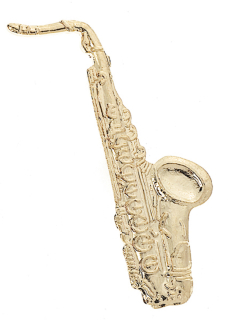 Anstecker Pin - Saxophon (goldfarbig)
