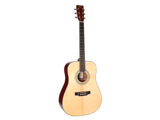 SX acoustic guitar SD304K set, natural finish incl. accessories