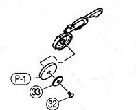 Yamaha pad metal washer for the flute middle section (1 piece)
