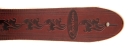 Ovation Guitar Strap Premium Leather Ruby Red