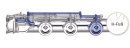 Miyazawa H-Fuss für Modelle BR-958-1, Rohr: 958er...