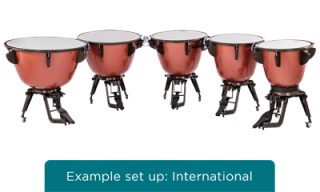 MAJESTIC MJMTG2900G Pauke, Harmonic Series, 29", Fiberglas, tiefgezogen, deutsch