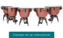 MAJESTIC MJMTG2900G Pauke, Harmonic Series, 29", Fiberglas, tiefgezogen, deutsch