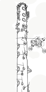 HINGE ROD HOLDER ABC SET(ABS RESIN) YCL622II Yamaha bass clarinet (1 Set)