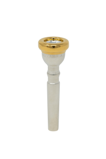 Breslmair Custom Classic  (rim, lower part) gold / silver matt trumpet mouthpiece multi-piece
