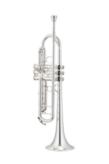 JUPITER JTR1150SQ trumpet in Bb brass, silver-plated, reversed